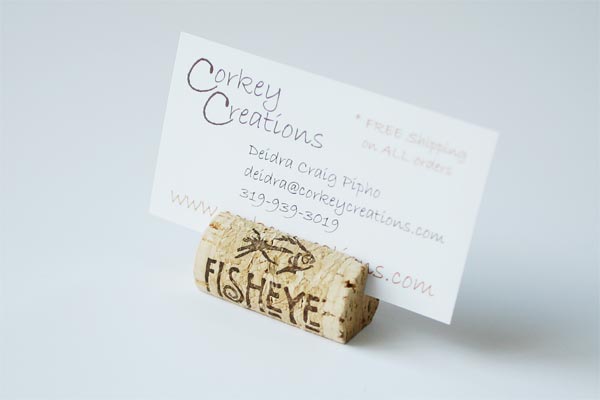 Horizontal Wine Cork Place Card Holders